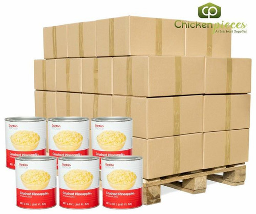  Gordon Choice GFS Crushed Pineapples Natural Juice Bulk 3.05L | 6/CASE | 50 CASES PER PALLET-(Total 300 Units) 