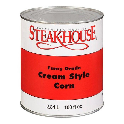  Steak House Fancy Cream Style Corn Bulk 2.84L | 6/CASE | 50 CASES PER PALLET-(Total 300 Units) 