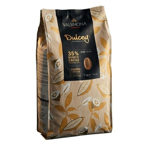 Valrhona  Valrhona 35% Dulcey - Blond Chocolate Couverture, 3KG/6.6LBS