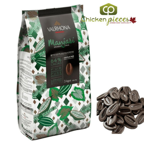 Valrhona  Valrhona 64% Manjari - Dark Chocolate Couverture, 3KG/6.6LBS   Valrhona  Valrhona 64% Manjari - Dark Chocolate Couverture, 3KG/6.6LBS