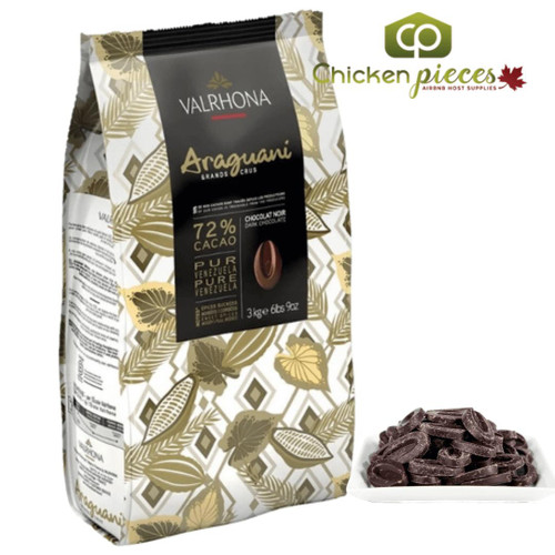 Valrhona  Valrhona 72% Araguani - Dark Chocolate Couverture, 3KG/6.6LBS   Valrhona  Valrhona 72% Araguani - Dark Chocolate Couverture, 3KG/6.6LBS