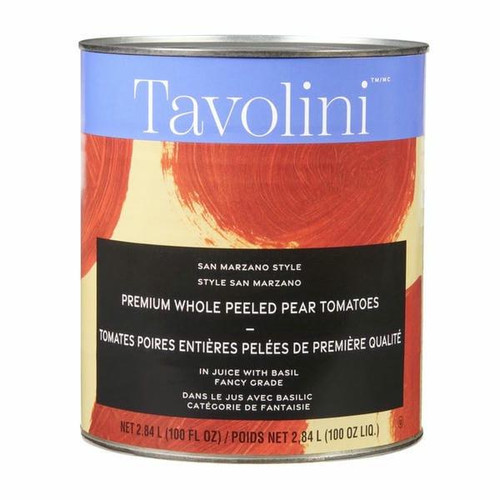  Tavolini Premium Whole Peeled Pear Tomatoes Bulk 2.84L | 6/CASE | 50 CASES PER PALLET-(Total 300 units) 