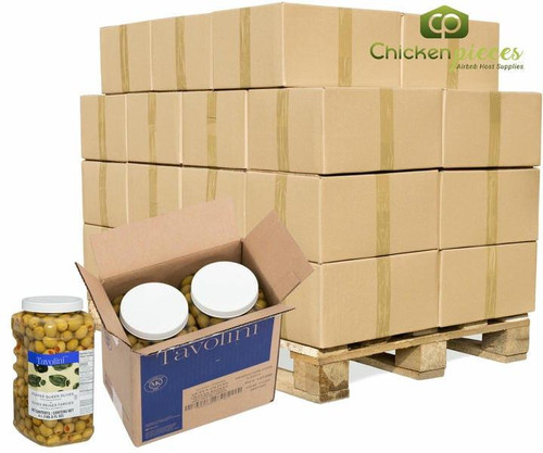  Tavolini Stuffed Queen Green Olives Bulk 4L | 2/CASE | 50 CASES PER PALLET-(Total 100 units) 