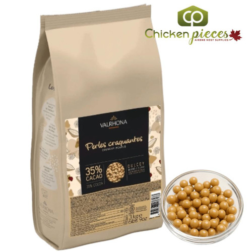 Valrhona  Valrhona 35% dulcey - Crunchy Blond Chocolate Pearls, 3KG/6.6LBS   Valrhona  Valrhona 35% dulcey - Crunchy Blond Chocolate Pearls, 3KG/6.6LBS