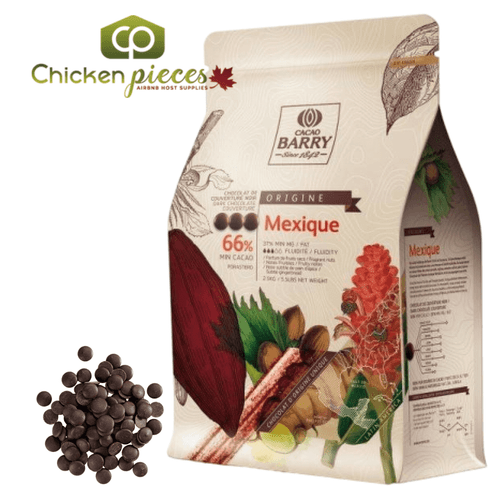 Cacao Barry 66% Mexique "Origine Rare" - Dark Chocolate Couverture, 1KG/2.2LBS - chicken pieces