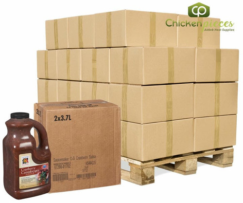 Saucemaker Cranberry Salsa Bulk 3.7 Liters | 2/CASE | 50 CASES PER PALLET-(Total 100 units) - chicken pieces
