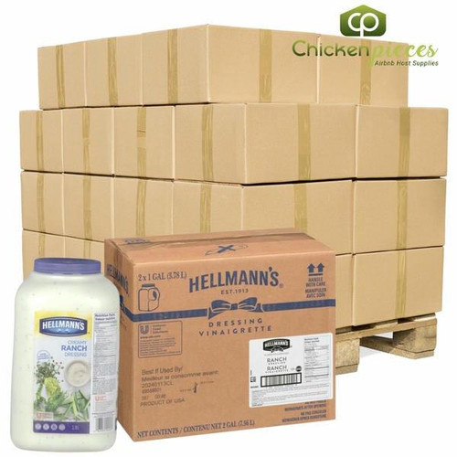  Hellmann's Classic Creamy Ranch Dressing Bulk 3.78 Liters | 2/CASE | 50 CASES PER PALLET-(Total 100 units) 