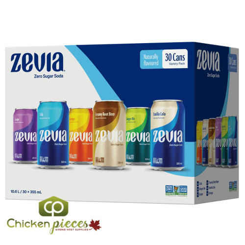Zevia  Zevia Zero Sugar Variety Pack Soda, 355ML/Unit, 30 Unit/Case   Zevia  Zevia Zero Sugar Variety Pack Soda, 355ML/Unit, 30 Unit/Case