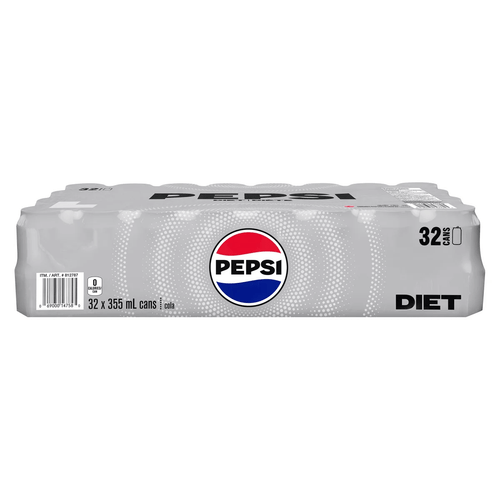 Pepsi Soft Drink, Diet Pepsi, Can | 355ML/Unit, 32 Units/Case - chicken pieces