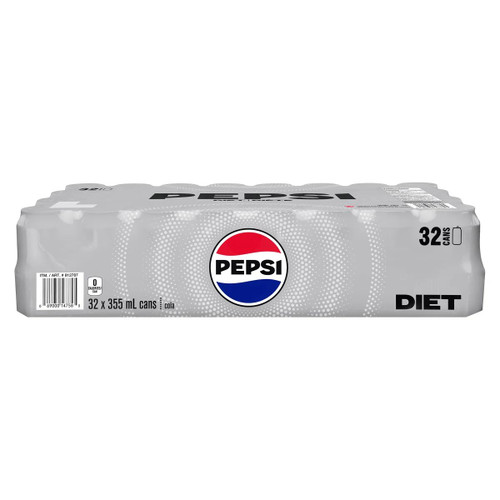 RCWC 6709 LOBLAW JIT Pepsi Soft Drink, Diet Pepsi, Can | 355ML/Unit, 32 Units/Case 