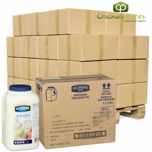  Hellmann's Chunky Blue Cheese Dressing Bulk 3.78 Liters | 2/CASE | 50 CASES PER PALLET-(Total 100 units) 