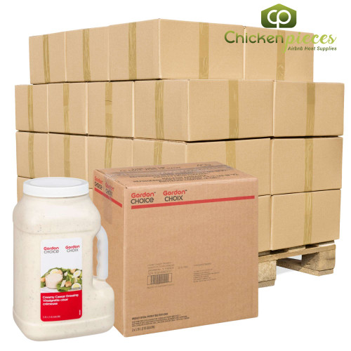 Gordon Choice GFS Creamy Caesar Dressing Bulk 3.78 Liters | 2/CASE | 50 CASES PER PALLET-(Total 100 units) - chicken pieces