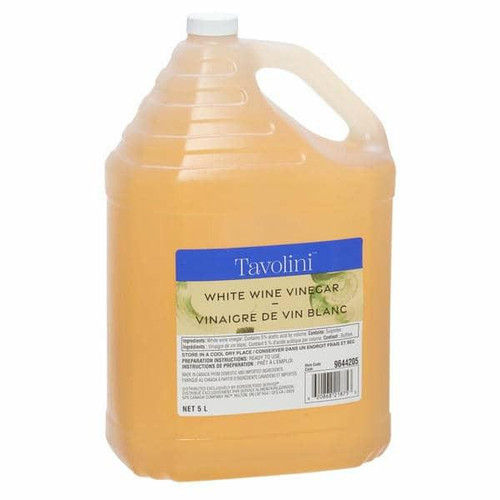  Tavolini White Wine Vinegar Bulk 5 Liters | 2/CASE | 50 CASES PER PALLET-(Total 100 units) 