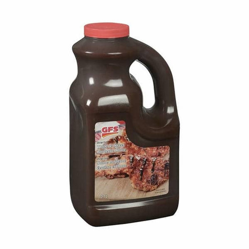 Gordon Choice GFS Saucy Boss Thick & Sweet Barbeque Sauce Bulk 3.7 Liters | 2/CASE | 50 CASES PER PALLET-(Total 100 units) - chicken pieces