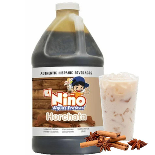  El Nino Aguas Frescas Horchata 7:1 Concentrate- 1.89L/64oz 