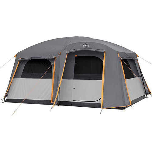  Core Equipment Straight Wall Cabin Tent With Full Rainfly - 10-Person 