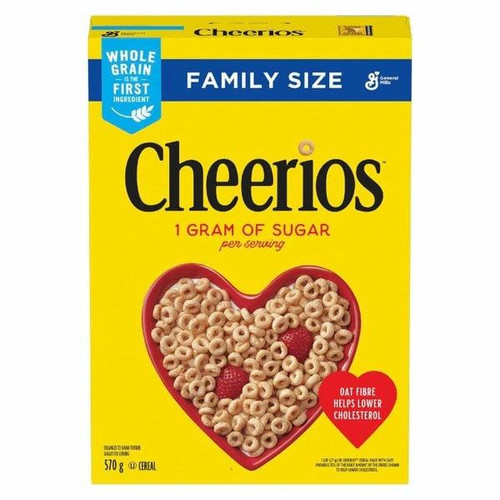 Cheerios Cereal family Size 570g/1.26 Lbs (10/Case)   Cheerios Cereal family Size 570g/1.26 Lbs (10/Case)