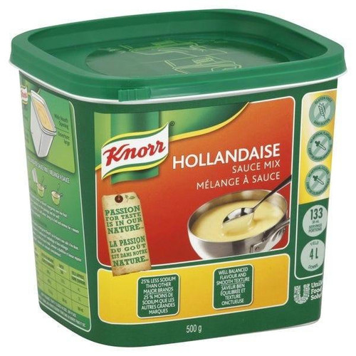 KNORR Knorr Swiss Hollandaise Gluten-Free Sauce 500g/1.10Lbs  KNORR Knorr Swiss Hollandaise Gluten-Free Sauce 500g/1.10Lbs
