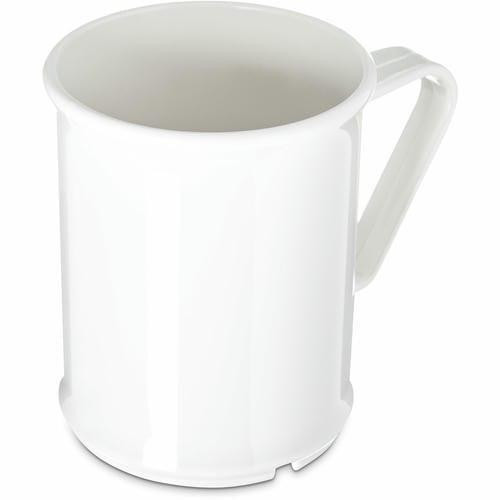  Carlisle PCD79602 9.6 oz. White Polycarbonate Mug (48/Case) 