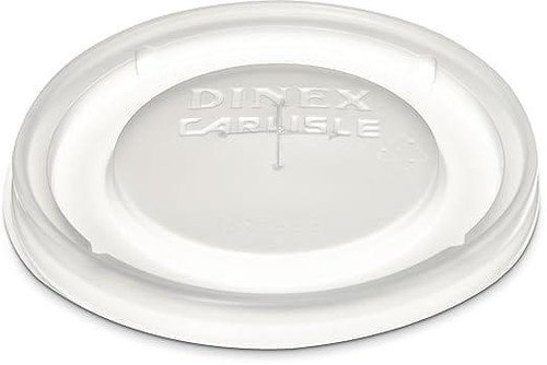  Dinex DX5900ST8714 Translucent Disposable Lid with Straw Slot (1000/Case) 