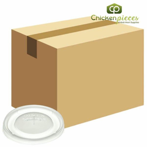 Dinex DX5900ST8714 Translucent Disposable Lid with Straw Slot (1000/Case) 