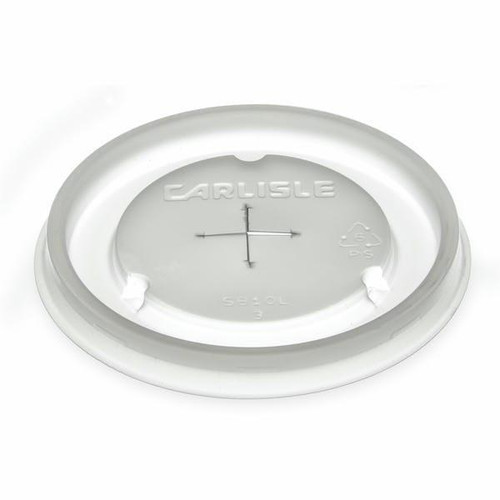  Dinex DX5810ST8714 Translucent Disposable Lid with Straw Slot (1000/Case) 