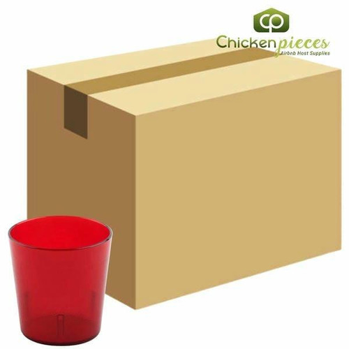  Cambro 900P156 Colorware 9.7 oz. Ruby Red SAN Plastic Tumbler (72/Case) 