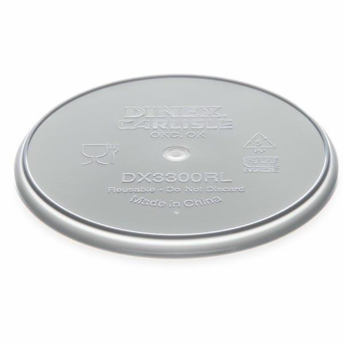  Dinex DX3300RL Turnbury Translucent Reusable Lid (250/Case) 