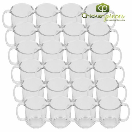 GET SN-103-CL 8 oz. Clear Tritanâ„¢ Plastic Two Handle Mug (24/Case)   GET SN-103-CL 8 oz. Clear Tritanâ„¢ Plastic Two Handle Mug (24/Case)