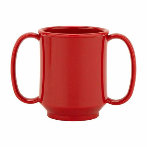 GET SN-103-RSP 8 oz. Red Sensation Tritanâ„¢ Plastic Two Handle Mug (24/Case)   GET SN-103-RSP 8 oz. Red Sensation Tritanâ„¢ Plastic Two Handle Mug (24/Case)
