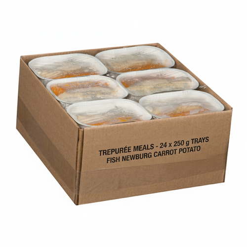 Trepuree Puree Fish Newburg Carrot Potato  250g/Unit, 24 Units/Case commercial supply — chickenpieces.ca