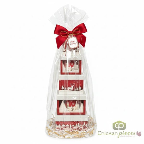 Treat Tower Gift Set | International Treats with Decorative Display Tower | Holiday Gift - CHICKEN PIECES