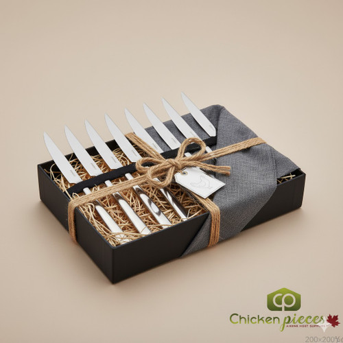 Henckels Queensgate Steak Knives 12-Piece Set | Premium Stainless Steel Serrated Knives - CHICKEN PIECES