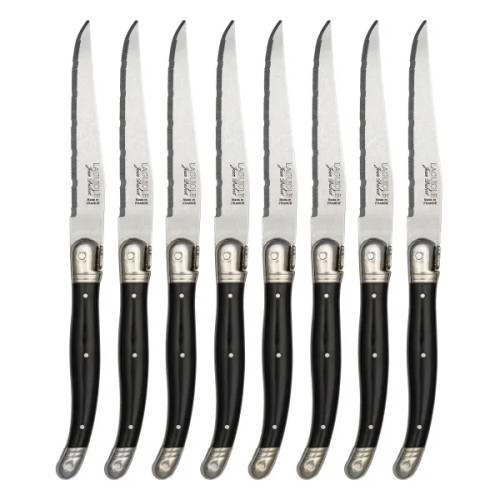 Jean Dubost Steak Knife Set, 8-Piece | Micro-Serrated & Dishwasher Safe - CHICKEN PIECES