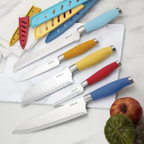 Skandia Sekai 5-Piece Knife Set with Sheaths | High Carbon Stainless Steel - CHICKEN PIECES