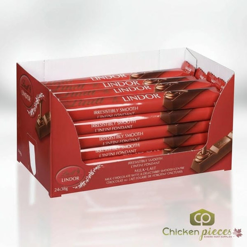 Lindt Chocolate Milk Stick Lindor 38g/1.34oz (24/CASE) - CHICKEN PIECES