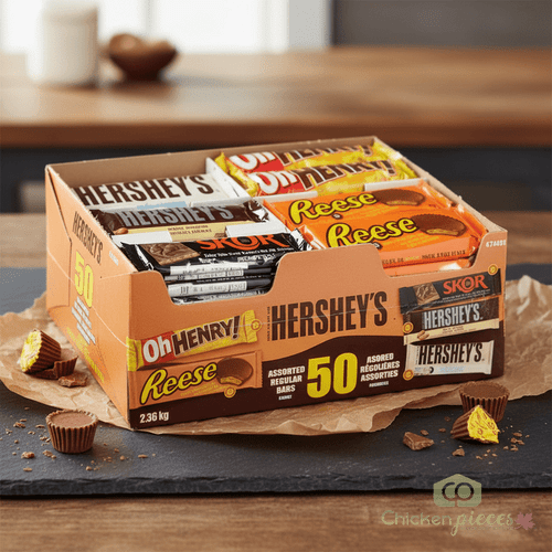 Hershey Chocolate Bar Assorted 50 Count | Bulk Candy for Parties & Outdoors - CHICKEN PIECES