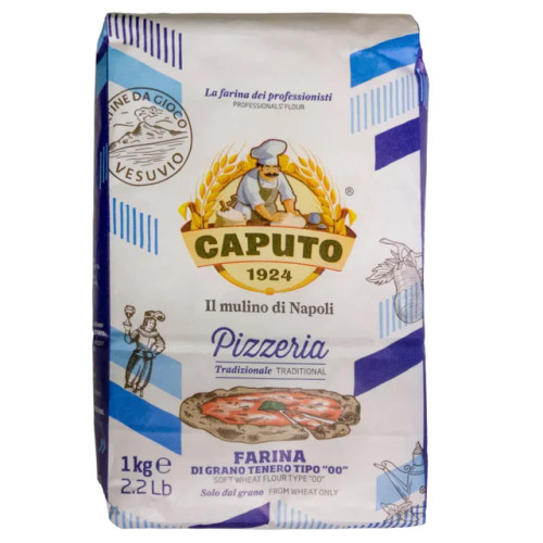 Antimo Caputo Pizzeria 00 Blue Flour 1kg bag Authentic Neapolitan pizza flour Antimo Caputo Blue Caputo Blue 00 flour for wood-fired pizza ovens