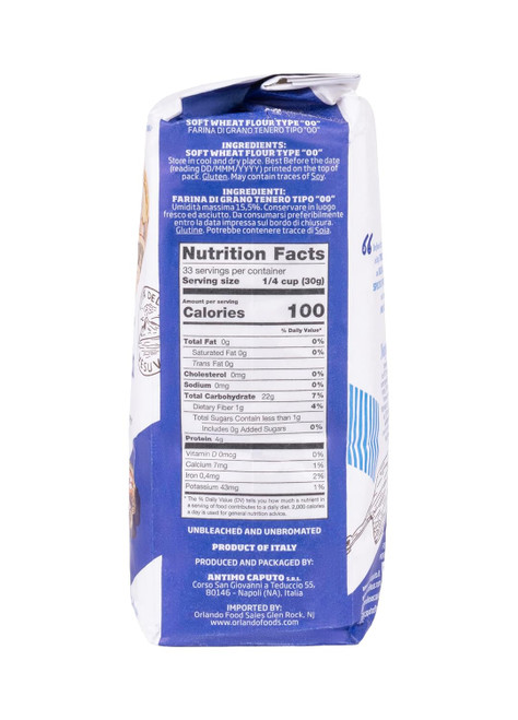 Antimo Caputo Pizzeria 00 Blue Flour 1kg bag Authentic Neapolitan pizza flour Antimo Caputo Blue Caputo Blue 00 flour for wood-fired pizza ovens