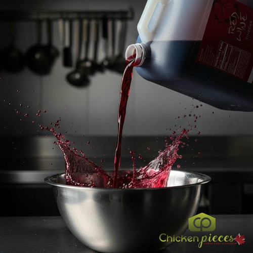 Delouis Red Wine Vinegar 5 L bulk container for chefs Professional French red wine vinegar for restaurants and catering Delouis brand 5 liter red wine vinegar for vinaigrettes-CHICKEN PIECES