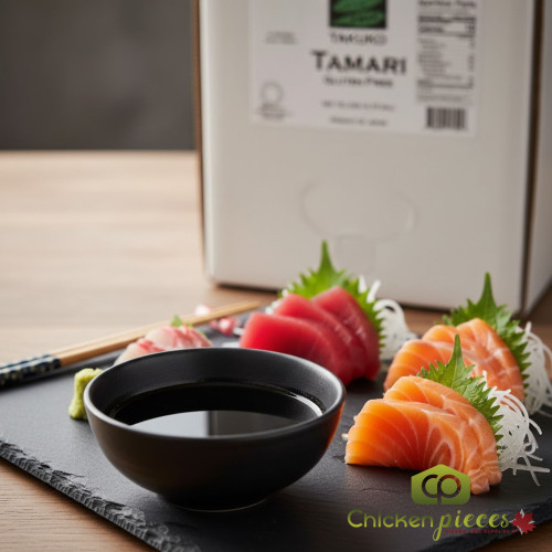 Bulk 18L container of Takuko gluten free tamari soy sauce Takuko gluten free tamari for commercial restaurant kitchens Large volume tamari soy sauce for gluten free food service-CHICKEN PIECES