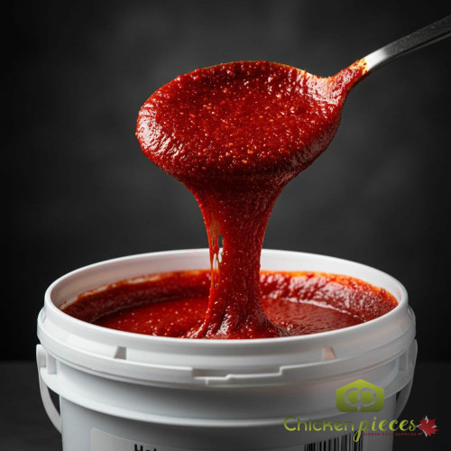 Bulk 10 lb tub of Hotaru Gochujang fermented pepper paste Korean red chili paste for professional restaurant kitchens Large volume gochujang for wings and bibimbap sauces-CHICKEN PIECES