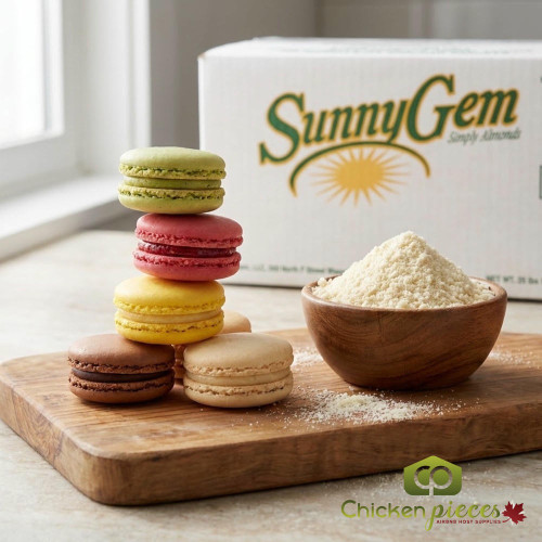 Bulk 25 lb bag of Sunny Gem fine blanched almond flour Extra fine almond flour for professional gluten-free baking 25 lb commercial bag of blanched almond flour for macarons-CHICKEN PIECES