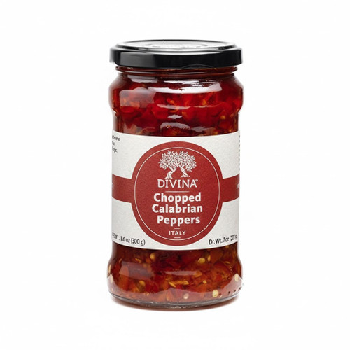 Divina chopped Calabrian chili peppers in oil 2.5 lb jar Authentic Italian spicy chopped peppers for pasta and pizza Bulk jar of Calabrian peppers for professional food service-CHICKEN PIECES