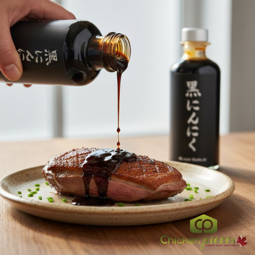 Calpac black garlic molasses 200 ml bottle for gourmet chefs Concentrated black garlic reduction for glazing and sauces Artisanal black garlic molasses for umami-rich cooking-CHICKEN PIECES