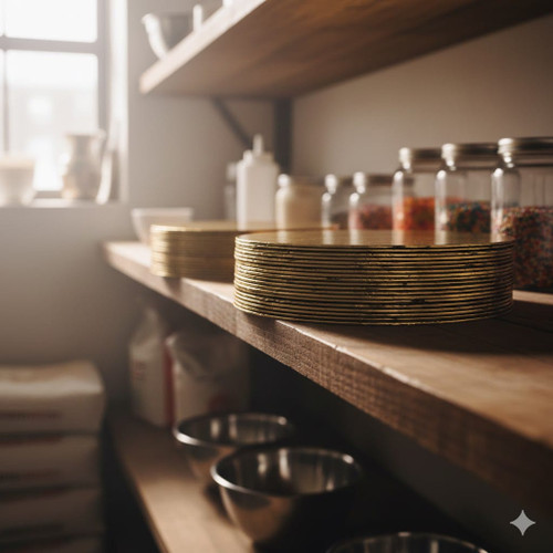 Enjay 12 Inch Gold Laminated Round Cake Boards 100 Count Case Professional Straight Edge 12" Gold Cake Rounds For Bakeries Bulk Enjay Laminated Grease Resistant 12 Inch Cake Boards-CHICKEN PIECES