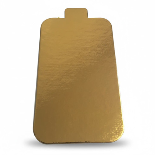 Enjay Gold Rectangular Mono-portion Pastry Boards 500ct Professional Eclair Boards With Handling Tab Gold Laminated Bulk Case Of Enjay Rectangle Mini Pastry Bases-CHICKEN PIECES