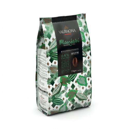 Valrhona Manjari 64 Percent Dark Chocolate 3 Kg Bag; Madagascar Single Origin Chocolate Feves; Bulk Valrhona 64 Percent Bittersweet Chocolate--CHICKEN PIECES