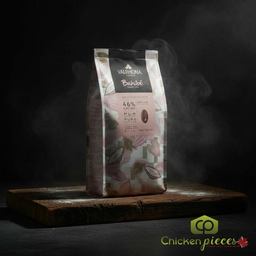 Valrhona 46 percent Bahibe milk chocolate 3kg bag fèves Professional Valrhona milk chocolate for baking and tempering Single origin Dominican Republic milk chocolate 3kg bulk bag-CHICKEN PIECES