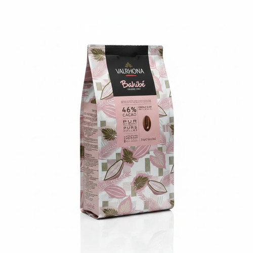 Valrhona 46 percent Bahibe milk chocolate 3kg bag fèves Professional Valrhona milk chocolate for baking and tempering Single origin Dominican Republic milk chocolate 3kg bulk bag-CHICKEN PIECES